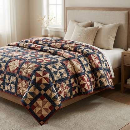 Rustic Americana Pinwheel Quilt Pattern