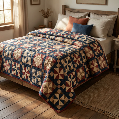 Rustic Americana Pinwheel Quilt Pattern