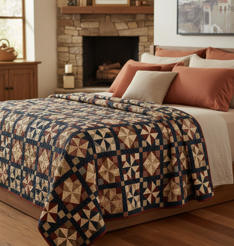 Rustic Americana Pinwheel Quilt Pattern
