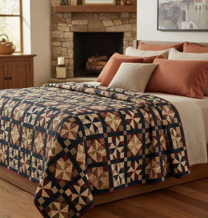 Rustic Americana Pinwheel Quilt Pattern